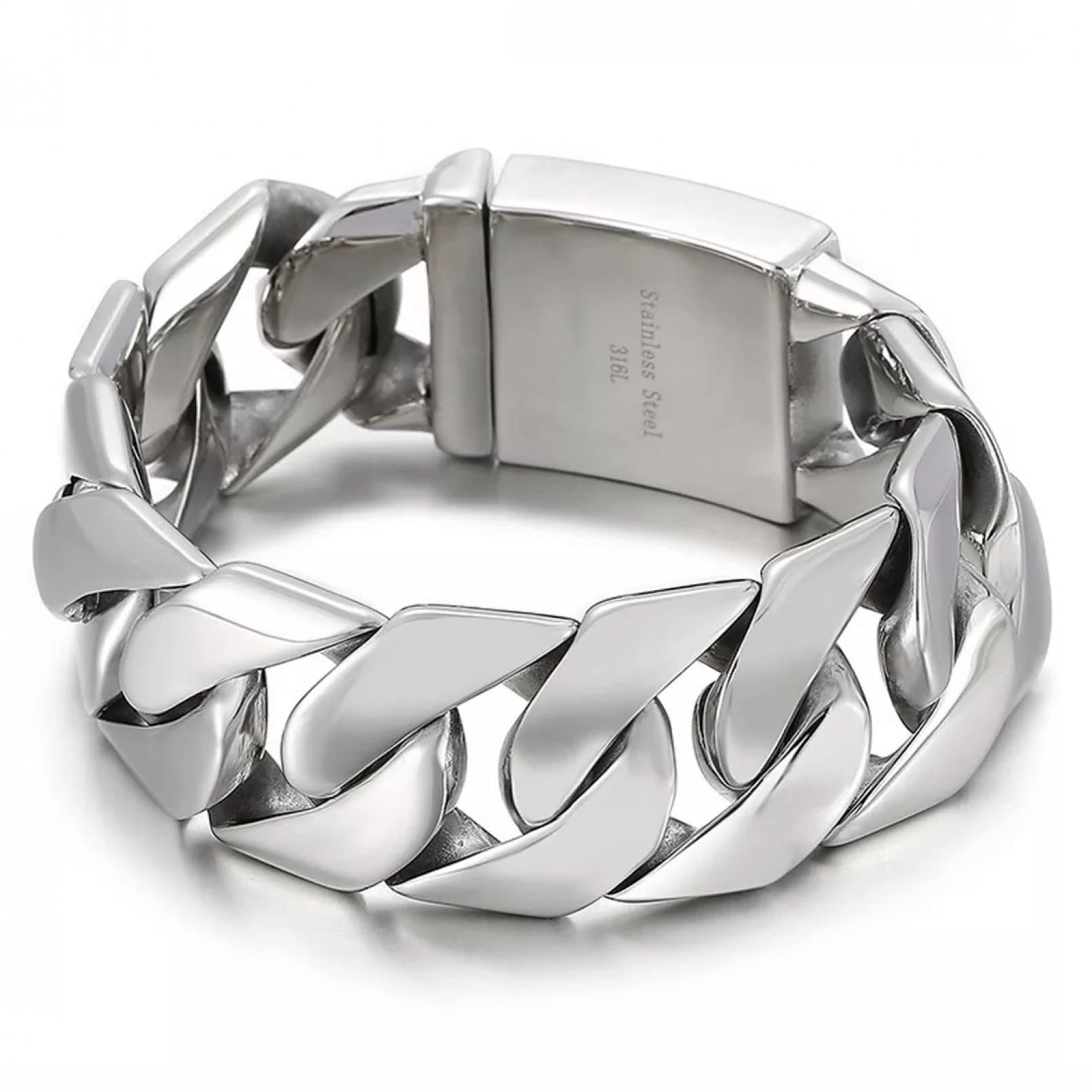 Link Chain Bracelet Jewelry 316L Stainless Steel Polished Matte Men Gift