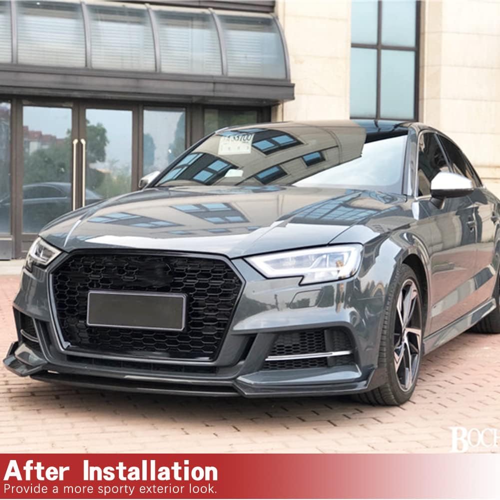 Carbon Fiber Front Lip for Audi A3 S-line S3 Sedan 2017-2020 Front Bumper Lip Spoiler Chin Splitter Factory Outlet Air Dam 2pcs/Set