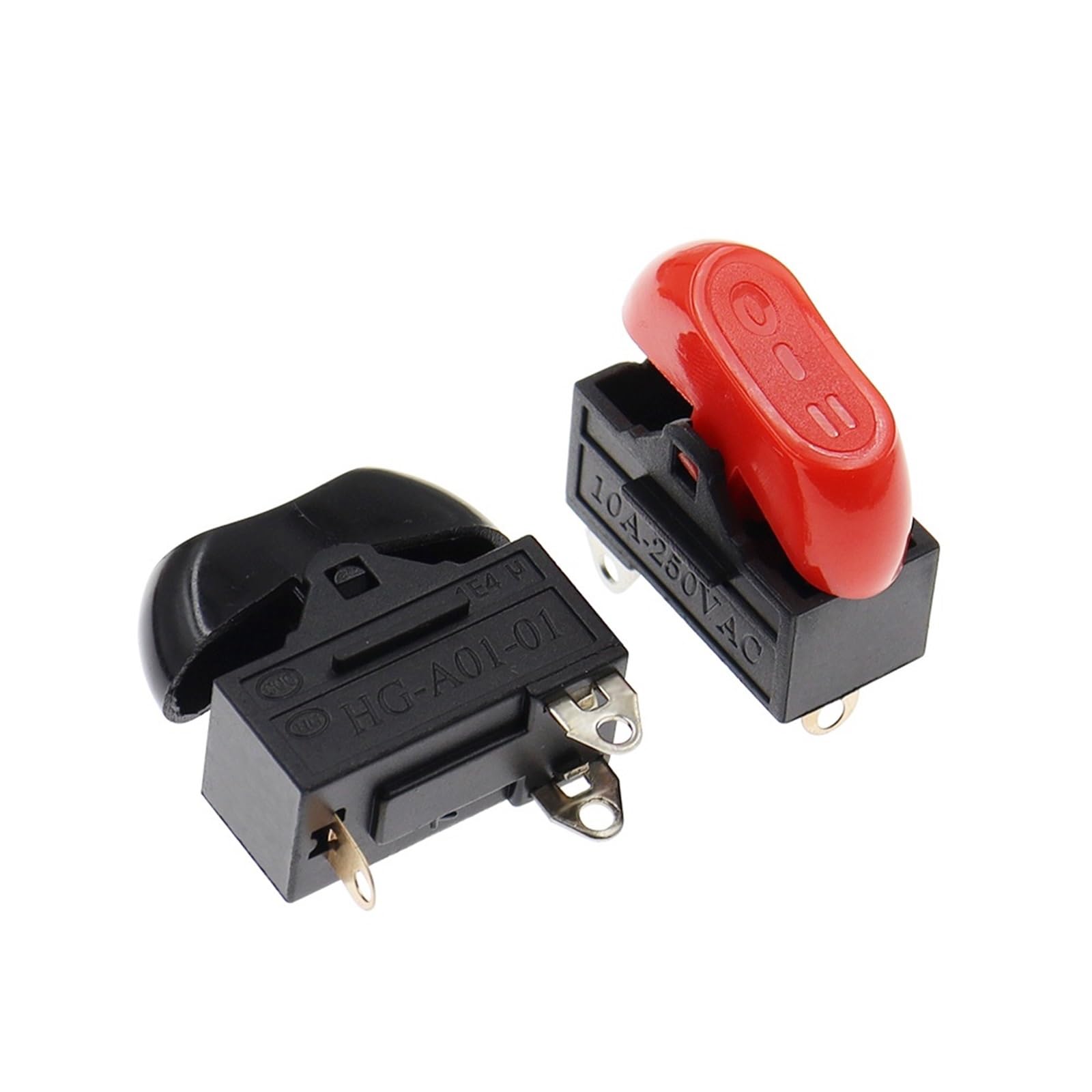 Interruptor de secador de pelo 10A 250VAC, interruptor basculante, interruptor de barco de encendido y apagado de 3 posiciones, 100 Uds.(Red)