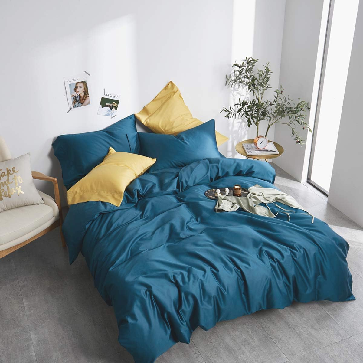 Free Shipping Offer Dreamfine Egyptian Cotton Duvet Cover King 90x104 Inch Zipper Closure Super Soft Machine Washable and Easy Care, Classical Blue Exclusive Dreamfine Egyptian Cotton Duvet Cover King 90x104 Inch Zipper Closure Super Soft Machine Washable and Easy Care, Classical Blue
