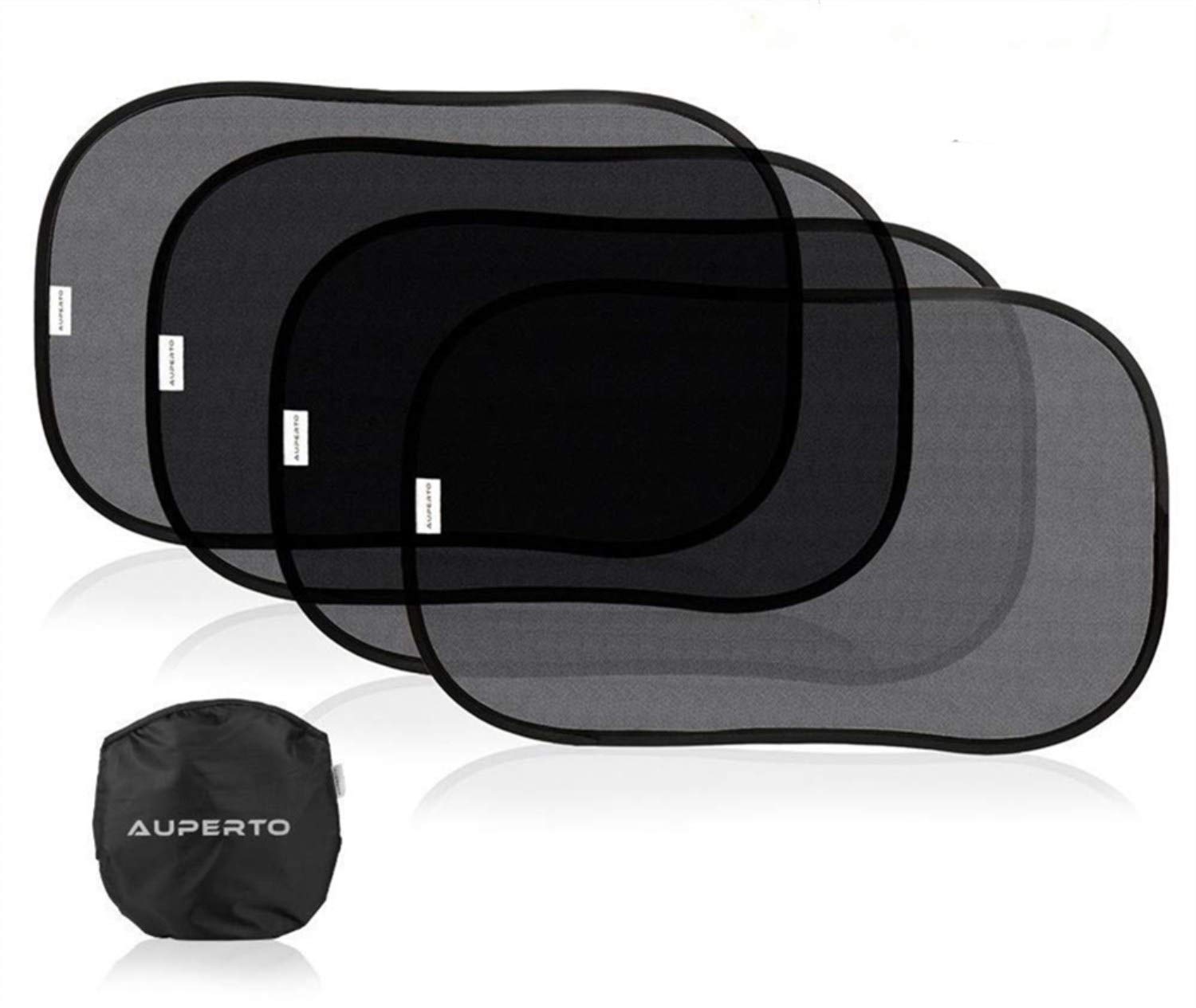 Car Window Shade (4 Pack) - Car Sun Shade for Side and Rear Window Full UV Protection for Your Child - Baby Side Window 19"x12"