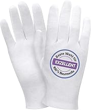 BWOLF Ivory 12 Paar Baumwollhandschuhe Weiß Weiße Handschuhe Herren 100% Baumwolle eine Größe und wiederverwendbar Inspektion Handschuhe, Münze, Schmuck, Kosmetik (10 (12 paar), Weiss)