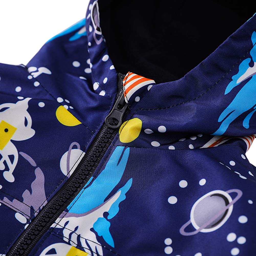 LZH Bambini Impermeabile Ragazzi Giacca con Cappuccio Dinosauro Cappotto + Pantaloni Set