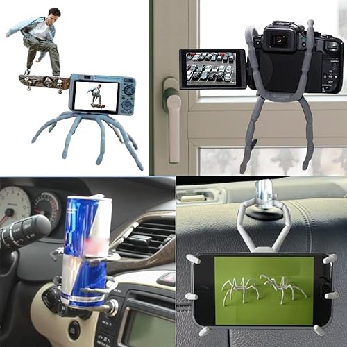 Miniatura 8 de Soporte universal multifunción portátil de araña flexible para iPhone Samsung Google Pixel Soporte para teléfono celular Smartphones Tablets en