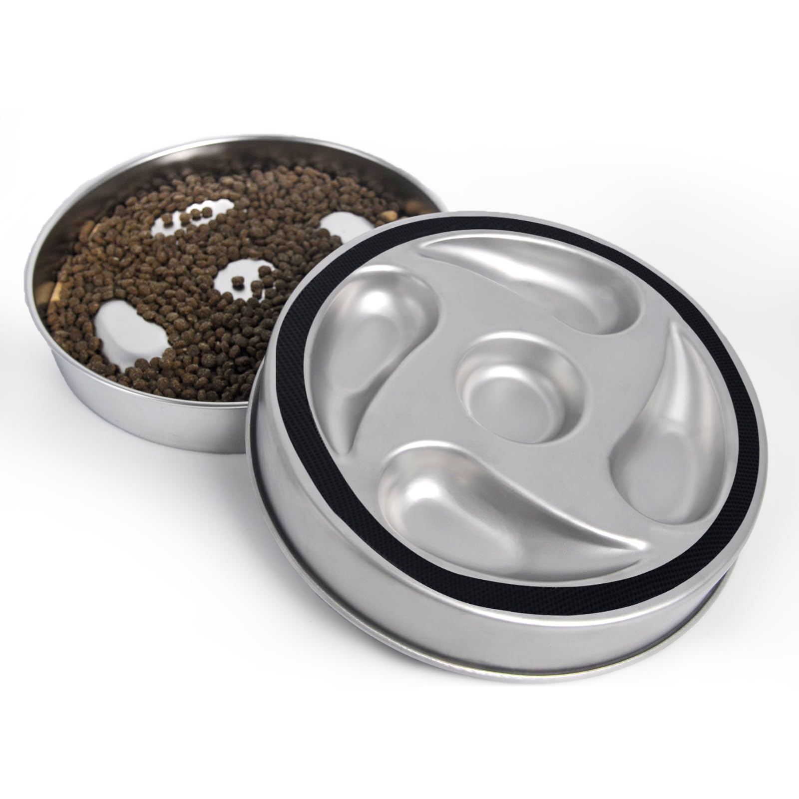 GLYVIAN Cuencos De Acero Inoxidable Para Perros Con Base De