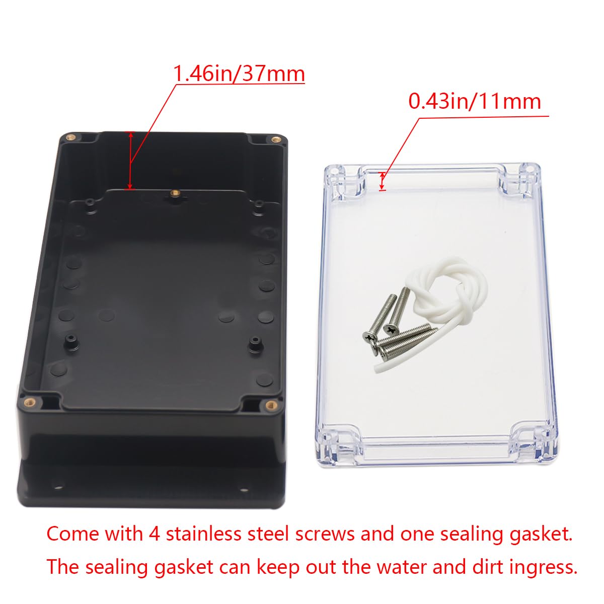 Waterproof Electrical Project Box - Clear ABS Case -4