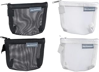 4 mini bolsas de malla con cremallera, bolsa ...