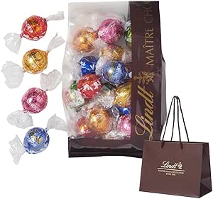 【Lindt公式】リンツ Lindt チョコレート リンドール 9種類アソート 定番フレーバー 18個 個包装 ギフト リーフレット付 手提げ袋付き ショッピングバッグS付商品画像