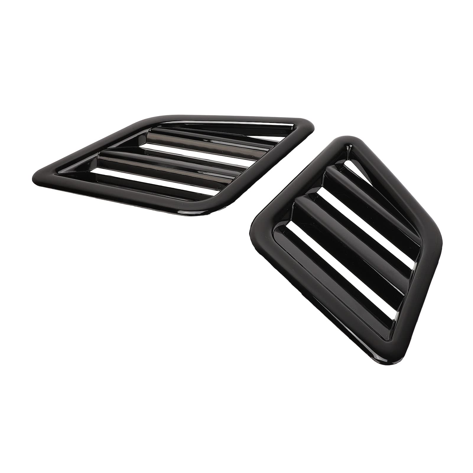 2 szt. Wlot powietrza na maskę samochodu, przednia górna maska ​​maski z ABS, kratka wylotu powietrza, zamiennik dla serii F, pokrywa maski silnika (Glossy Black)