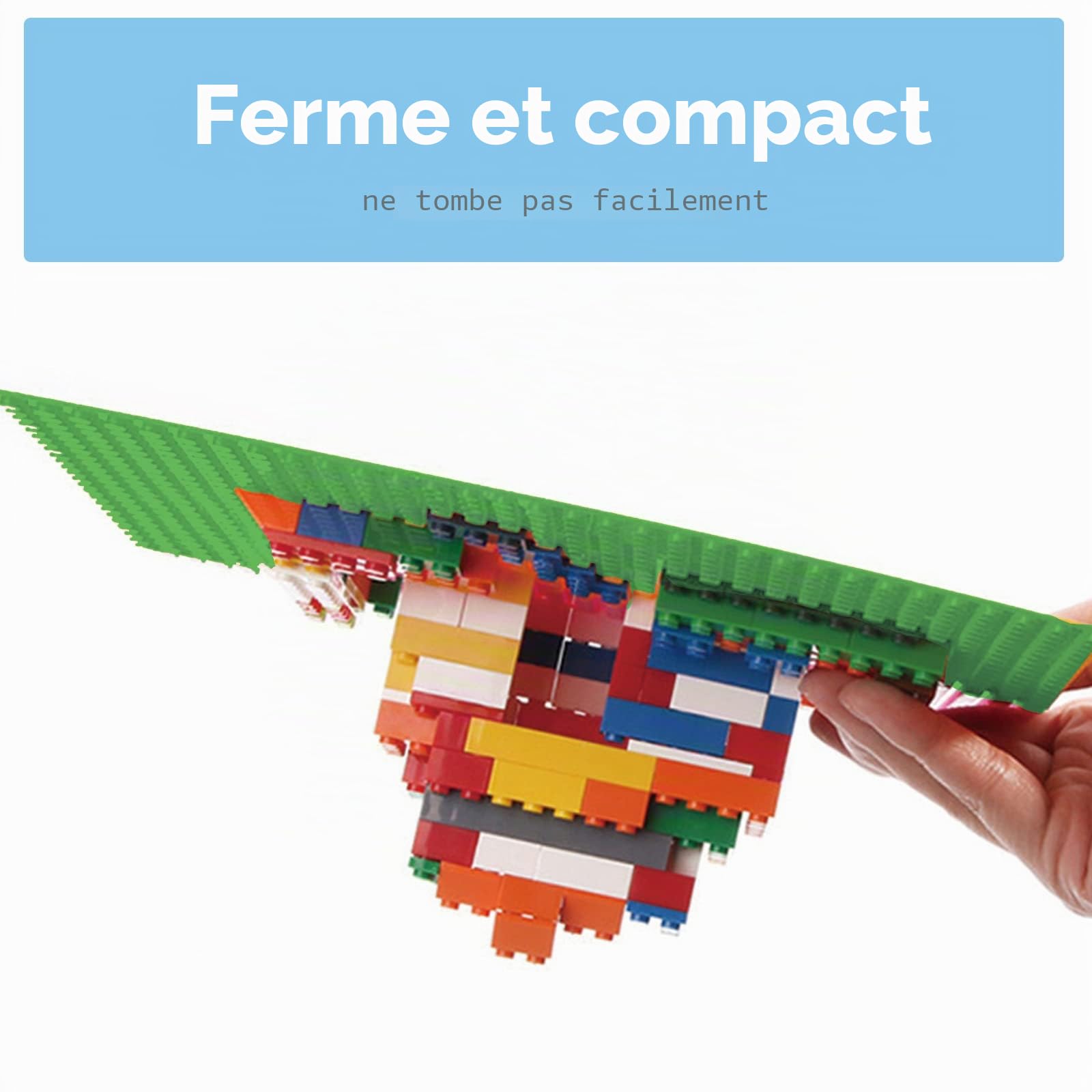 Lot de 6 plaques de base classiques de 25,4 x 25,4 cm, 100 % compatibles avec toutes les grandes marques de plaques de base pour la construction, vert, gris et bleu