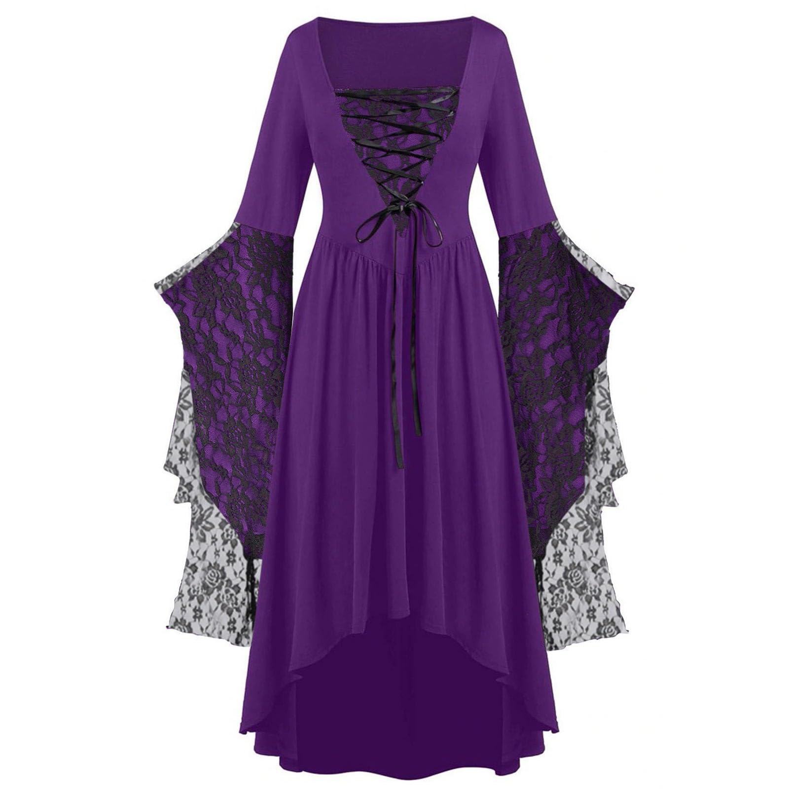 Halloween Costumes Victorian Witch Dresses Adult Fashion Plus Size Outfits Halloween Costumes for Women Gothic Medieval Dress Funny Fancy Costume Clothing Evening Party Prom Cocktail Vintage Elegant