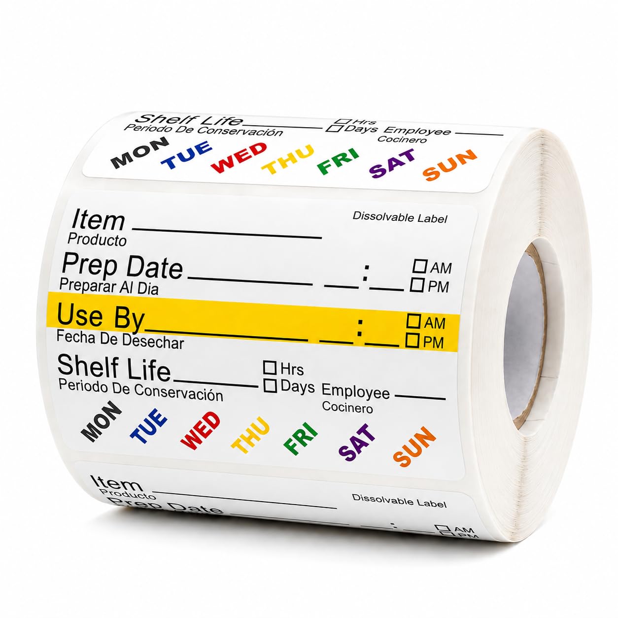 Dissolvable Food Rotation Labels 2"×3" Shelf Life Stickers 300 PCS