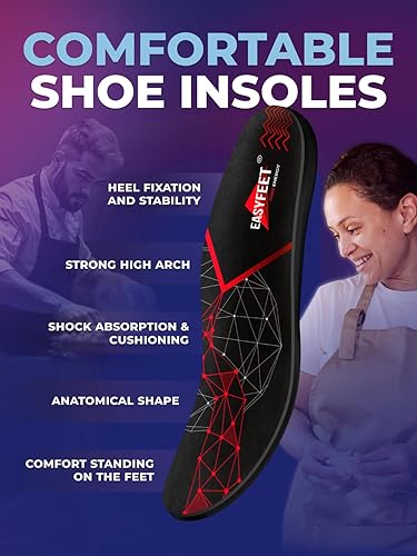 Miniatura 4 de Plantillas para zapatos para aliviar la fascitis plantar, inserciones de soporte de arco alto, para hombres y mujeres, plantillas ortopédicas para