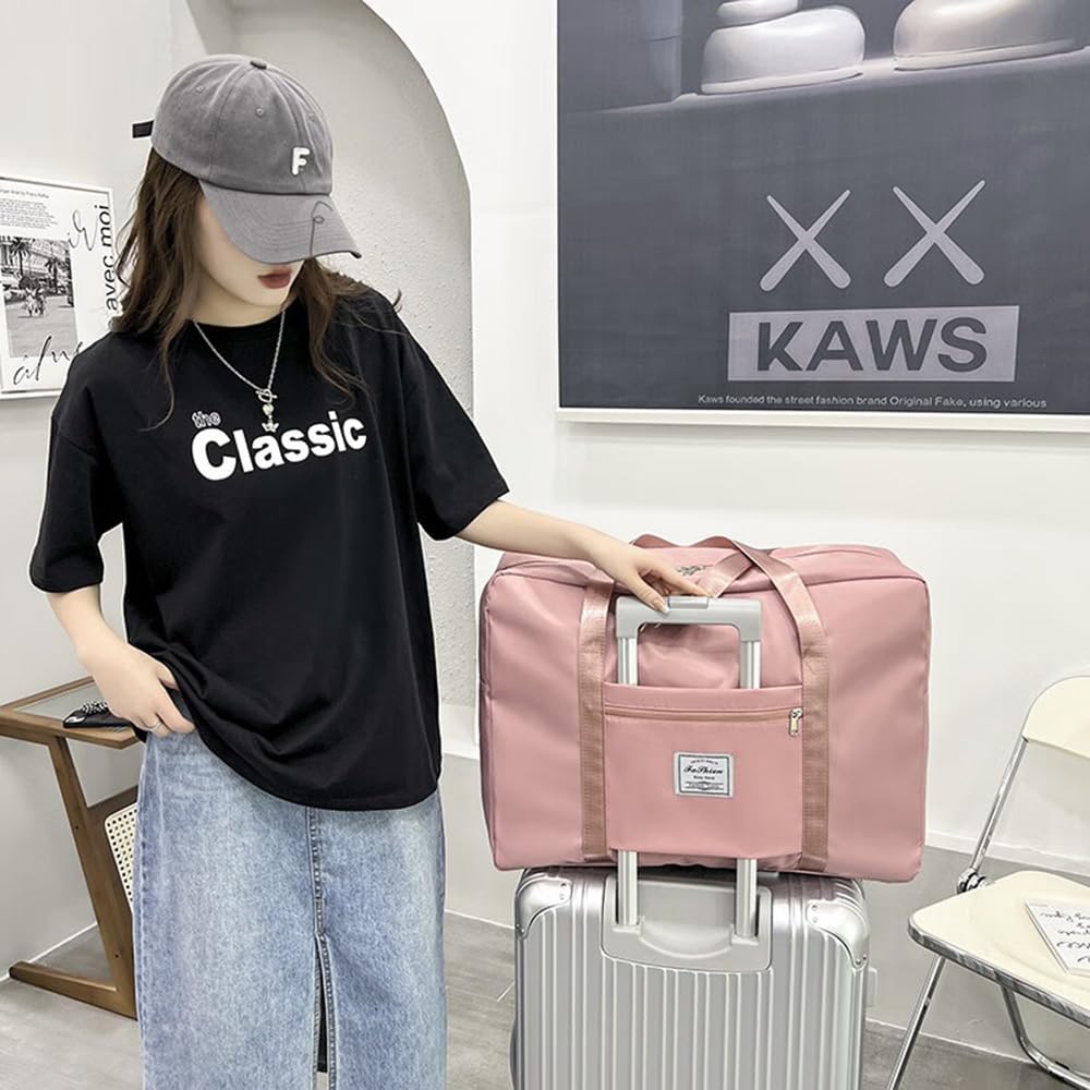 Borsa sportiva da viaggio, borsa da viaggio, set da 4 pezzi, da 16 l, fino a 70 l, borsa da palestra pieghevole, verde chiaro, Klein, mittel, groß, extra groß, Semplice e comodo