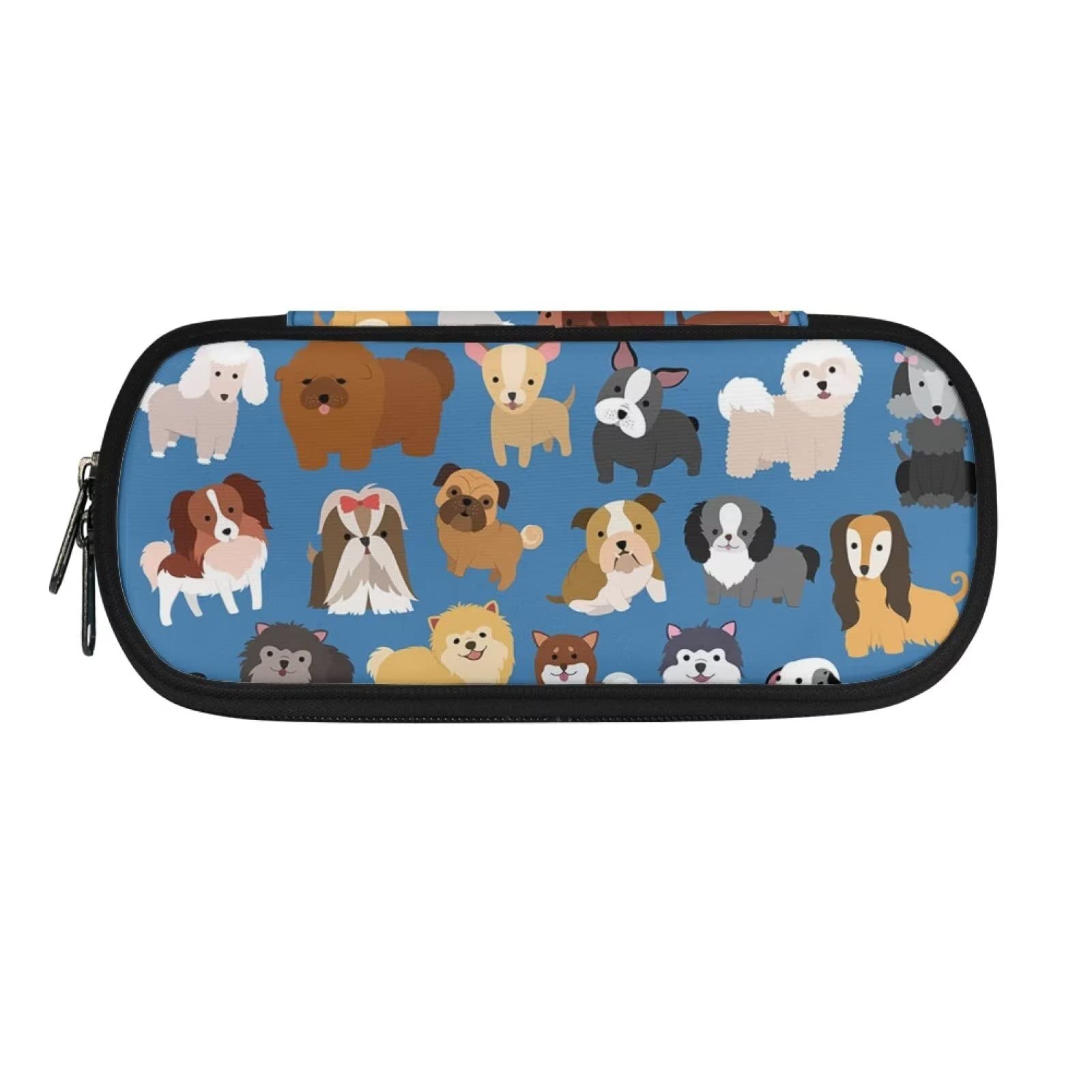 Showudesigns Funny Dog Family Pencil Case for Boys Girls Pen Box Portable Cosmetic Make-Up Pouch for Travel,Work,Office,School Stationery Storage Case — image 1