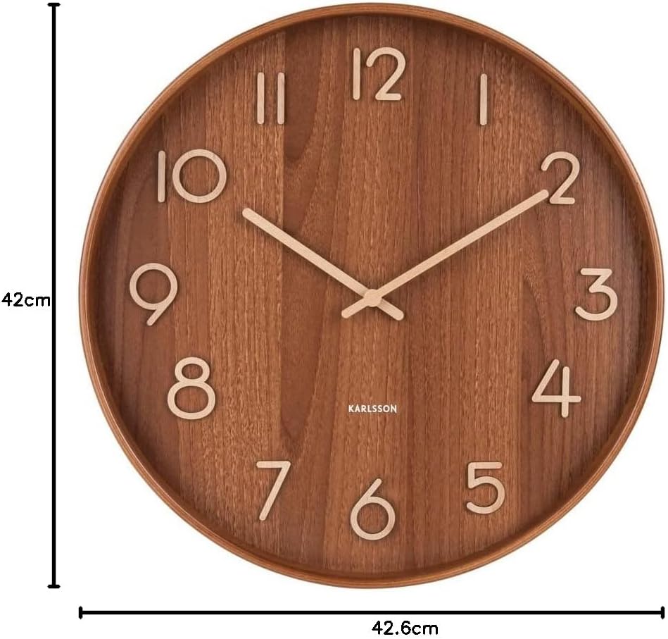 Karlsson KA5809DW Wall Clock with dimensions 42cm height and 42.6cm width