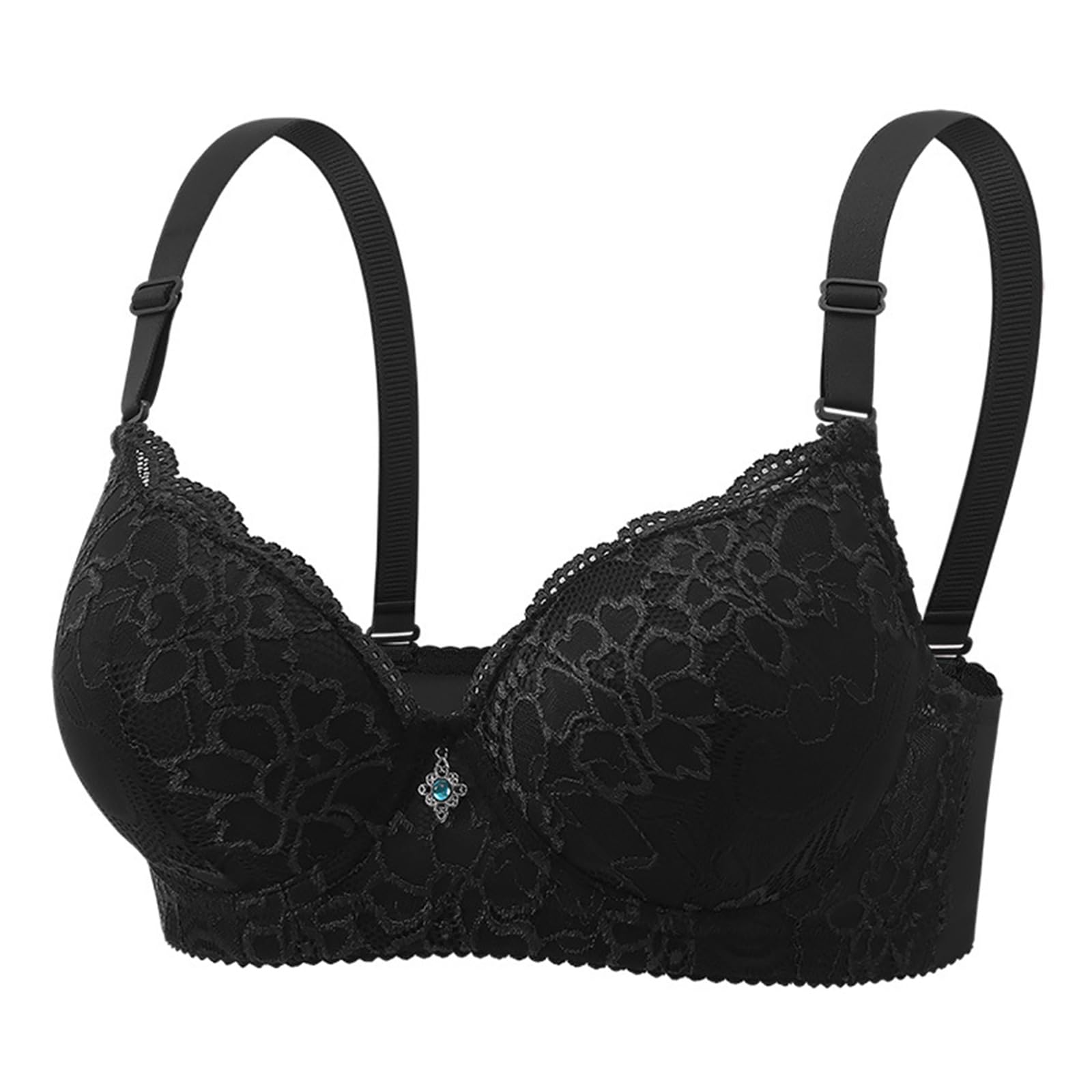 Buxuaaaa Lingerie Bustier with Flexible Underwire and Flower Lace Fabric Women ' s Push Up Padded Underwear Bra for Everyday Wear Women ' s Lingerie Bra