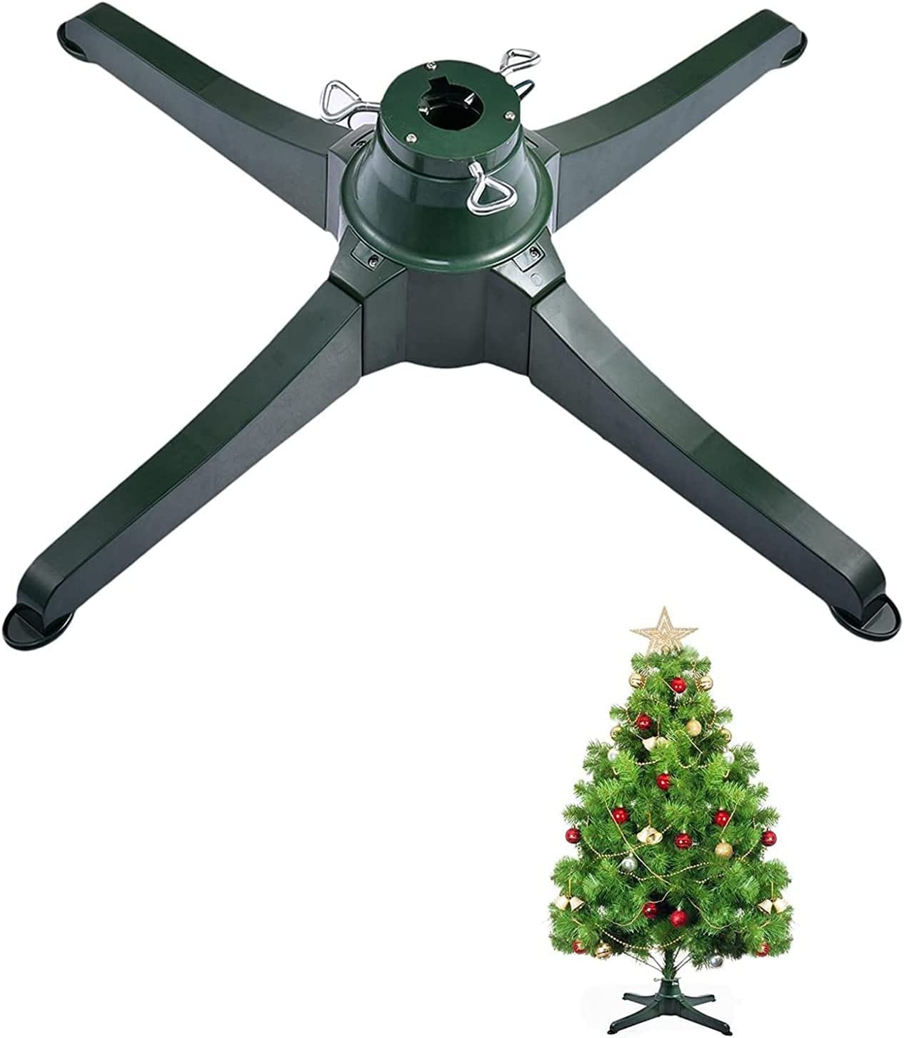 Amazon.co.jp: 360度電動回転クリスマスツリースタンド、最長3mの人工