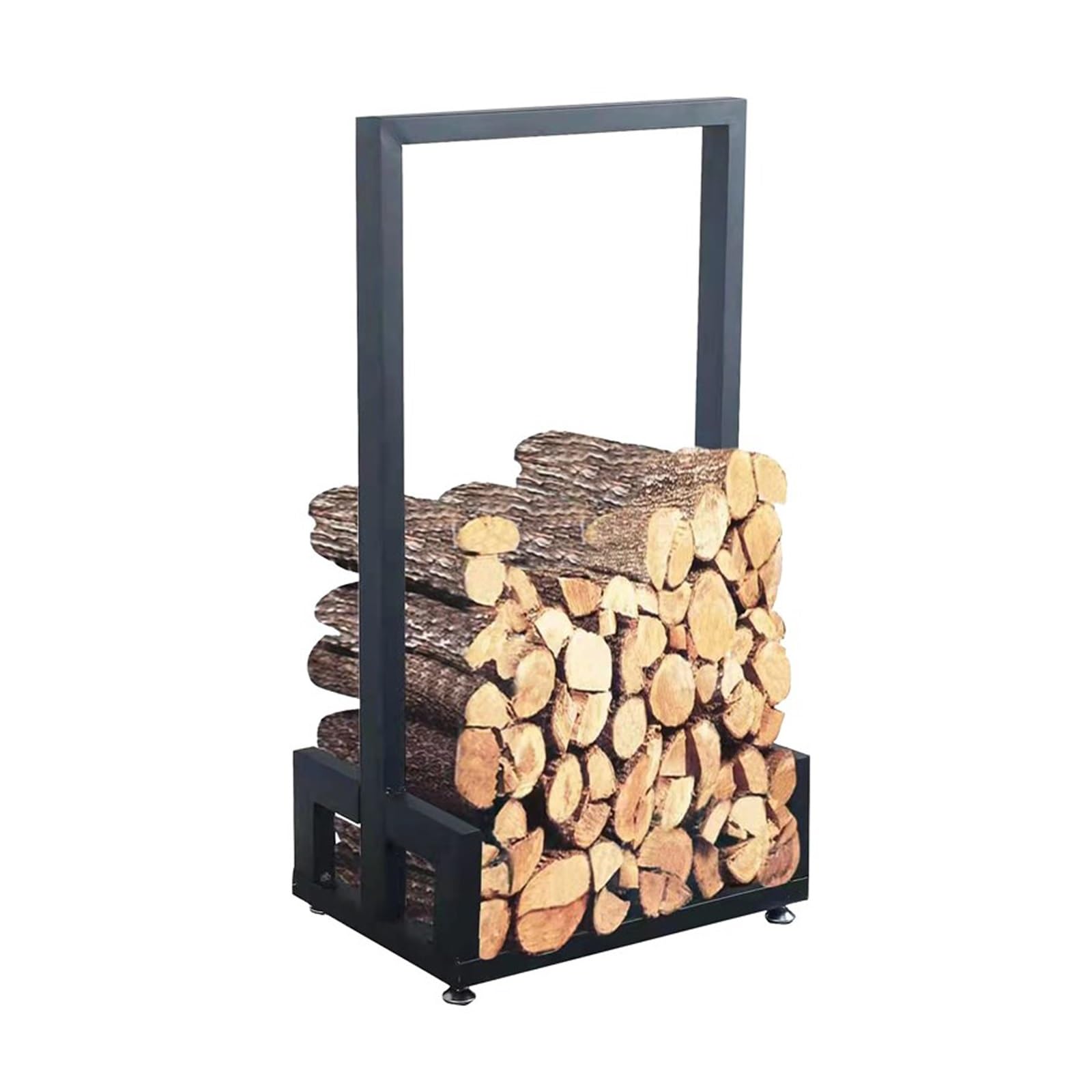 Porta Legna Robusto in Metallo, Supporto per Legna da Ardere, Porta Tronchi Smontabile, Porta Legna Camino, per Uso Interno ed Esterno