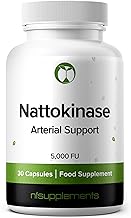 Nattokinase 5000 FU Capsules with Oregano & Motherwort | 3 Ingredient Formula for Arterial Support | 3rd Party Tested with Certificate of Analysis | Vegan | UK GMP Made | 30 Capsules (30)
