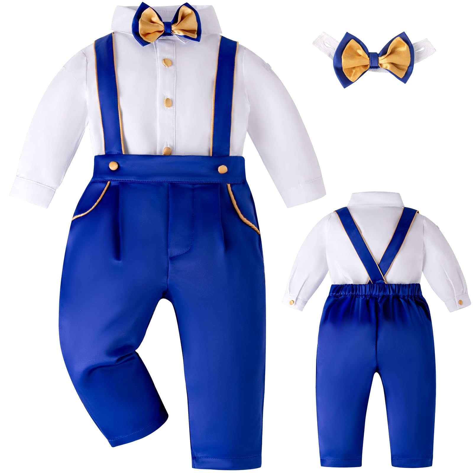 Booulfi Baptism Christening Outfits for Baby Boy Outfits,NB- 5t Boy Clothes