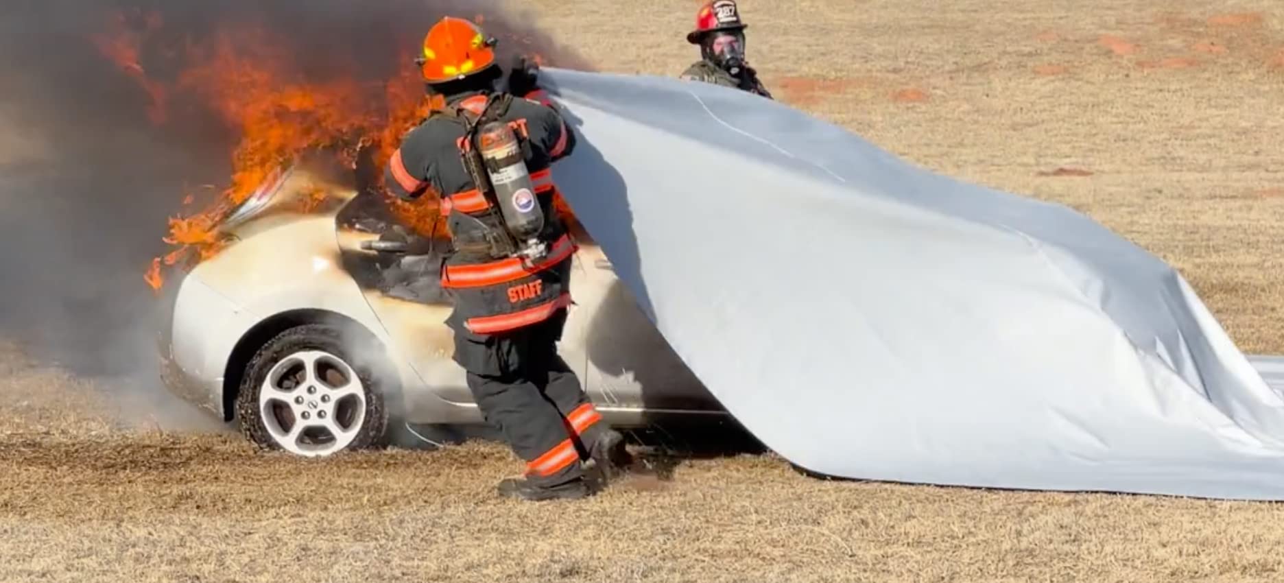 Fire Cloak USA EV Car Fire Blanket for Electric and Hybrid Vehicles | Contain Car Fires | Fire Safety | Fire Blanket | Fire Suppression | Electric Vehicle Fire Blanket | First Responder Tool