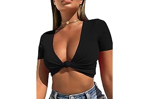 Women's Sizzling Knot Front Crop Top