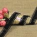 witgift 10 Meter Vintage Spitzenband Schwarz Spitzenborte Häkel-Borte Spitze Spitzenstoff Spitzenbordüre Karten Tagebuch Scrapbooking Geschenkbox Dekoband Nähen Handwerk Hochzeit Deko (Schwarz)