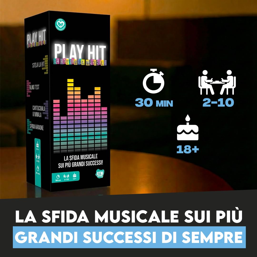 ATM Gaming QUICKSTOP Original + PLAYHIT - Gioco da tavolo - Divertente e Dinamico - Da 2 a 10 Giocatori - Perfetto per Serate, Famiglie e Amici - Party game Italiano