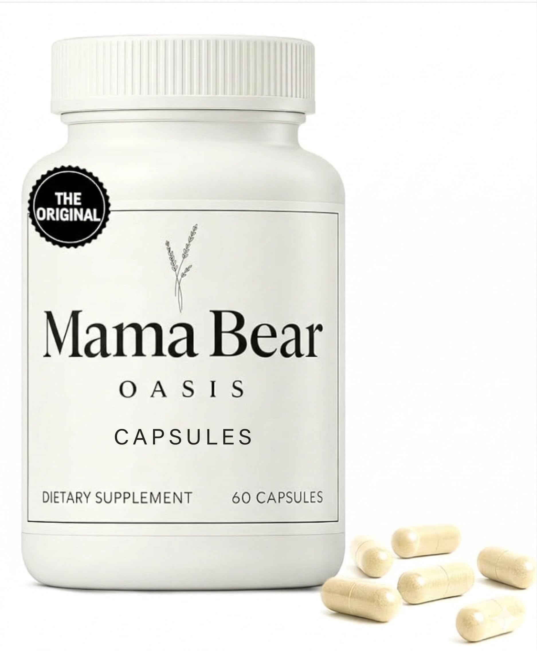 Mama Bear Oasis Nerve Support Capsules with Vitamins, 60 Count