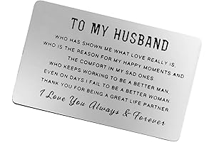 Husband Gift Ideas Metal Wallet Card Inserts for Husband from Wife Unique...