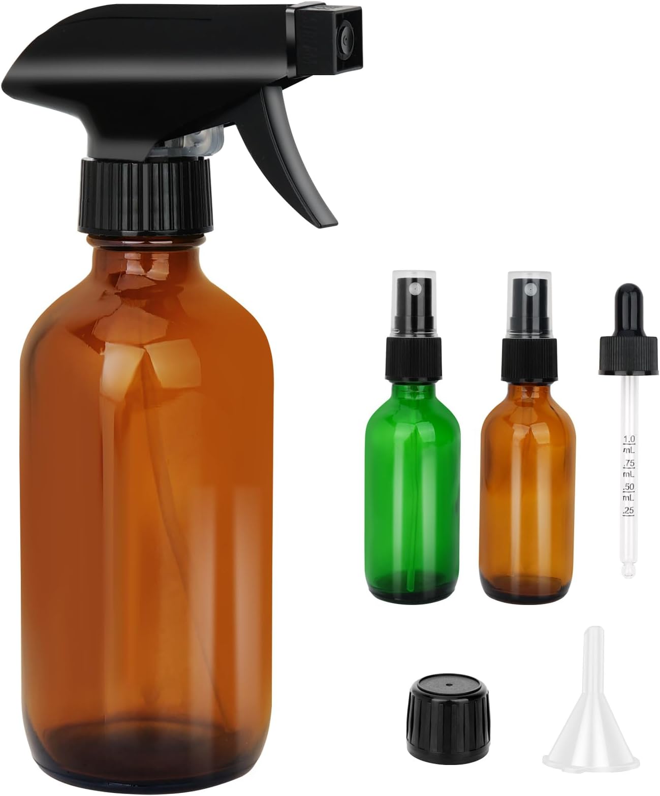 HAOERMEI Amber Glass Spray Bottles Large 16oz Refillable