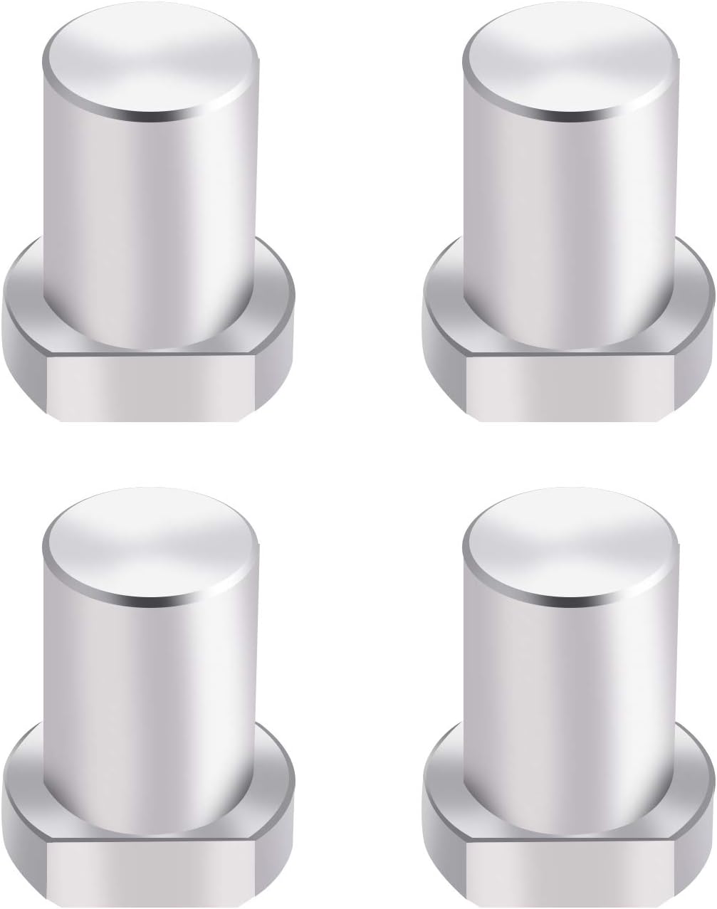 4PCS 20MM Bench Dogs, Workbench Peg Brake Stops Table Workbench Positioning Planing Plug Stainless Steel Bench Dogs for 20mm Dog Hole