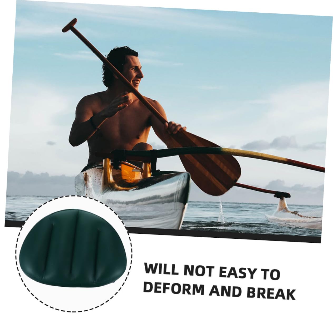 TOYANDONA 4 Ensembles Coussin Gonflable De Siège De Bateau Coussin Multifonctionnel Portable Épaissi Confort Ergonomique Et Antidérapant pour Kayak Et Bateau Inflatable 2 Pièces * 4