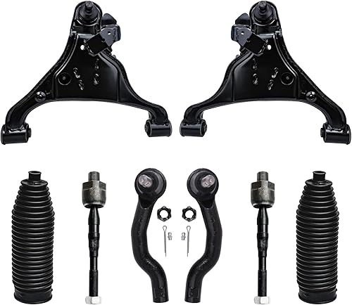 Miniatura 268 de Detroit Axle - Kit de brazos de control de extremo delantero RWD para Dodge Ram 03-06 2500 3500, 2 brazos de control superior con rótula 2 varillas