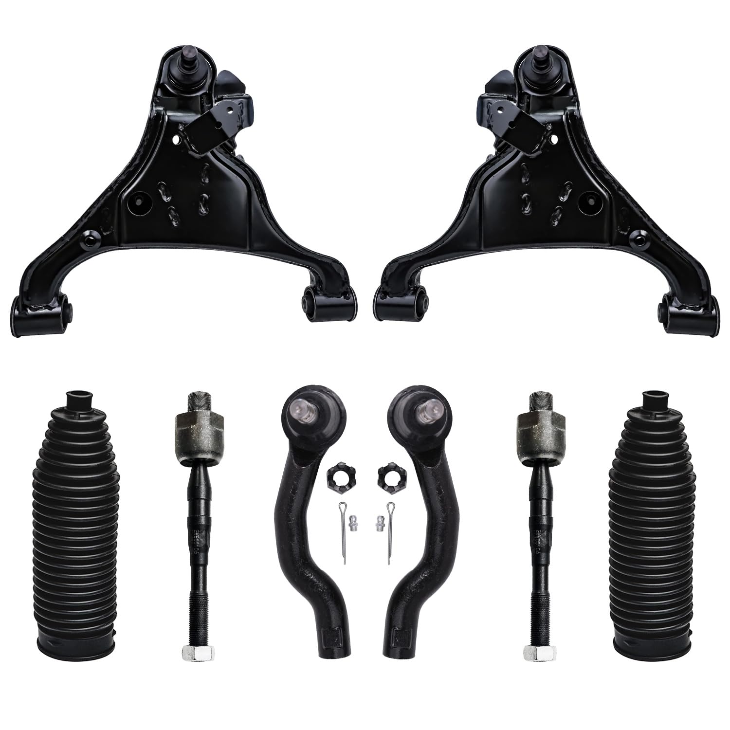 Detroit Axle - 8pc Front End Suspension Kit for 2005-2018 Nissan Frontier
