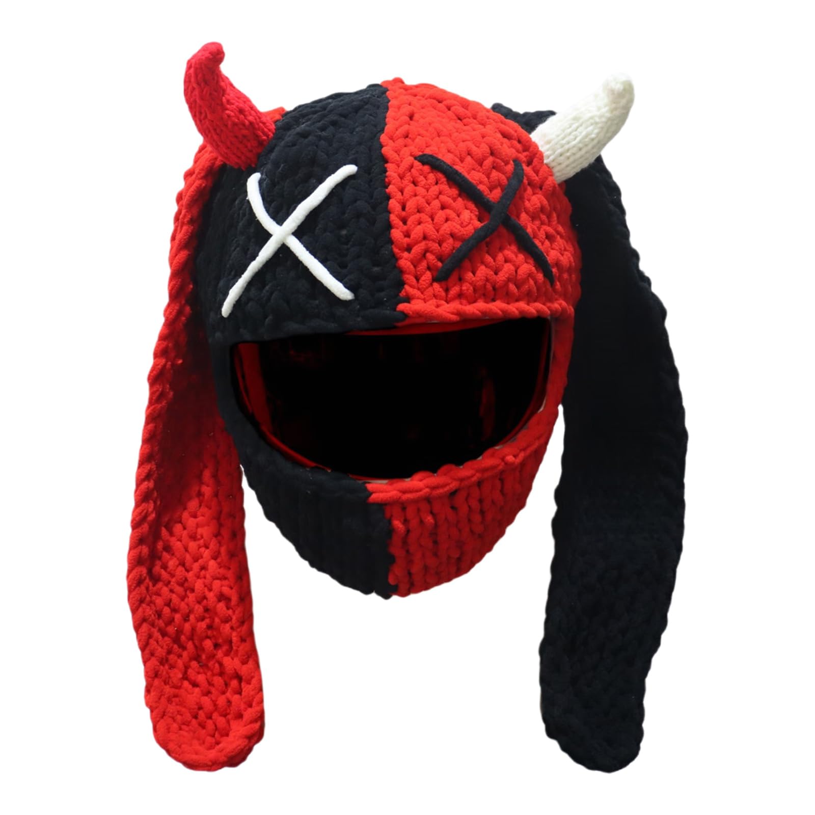 Jazuaiao Playfulness Plush Cap for Adults Teens Motorcycles Cyclists Elastic Winter with Full Face Coverage Snowboarding Helmets Hat