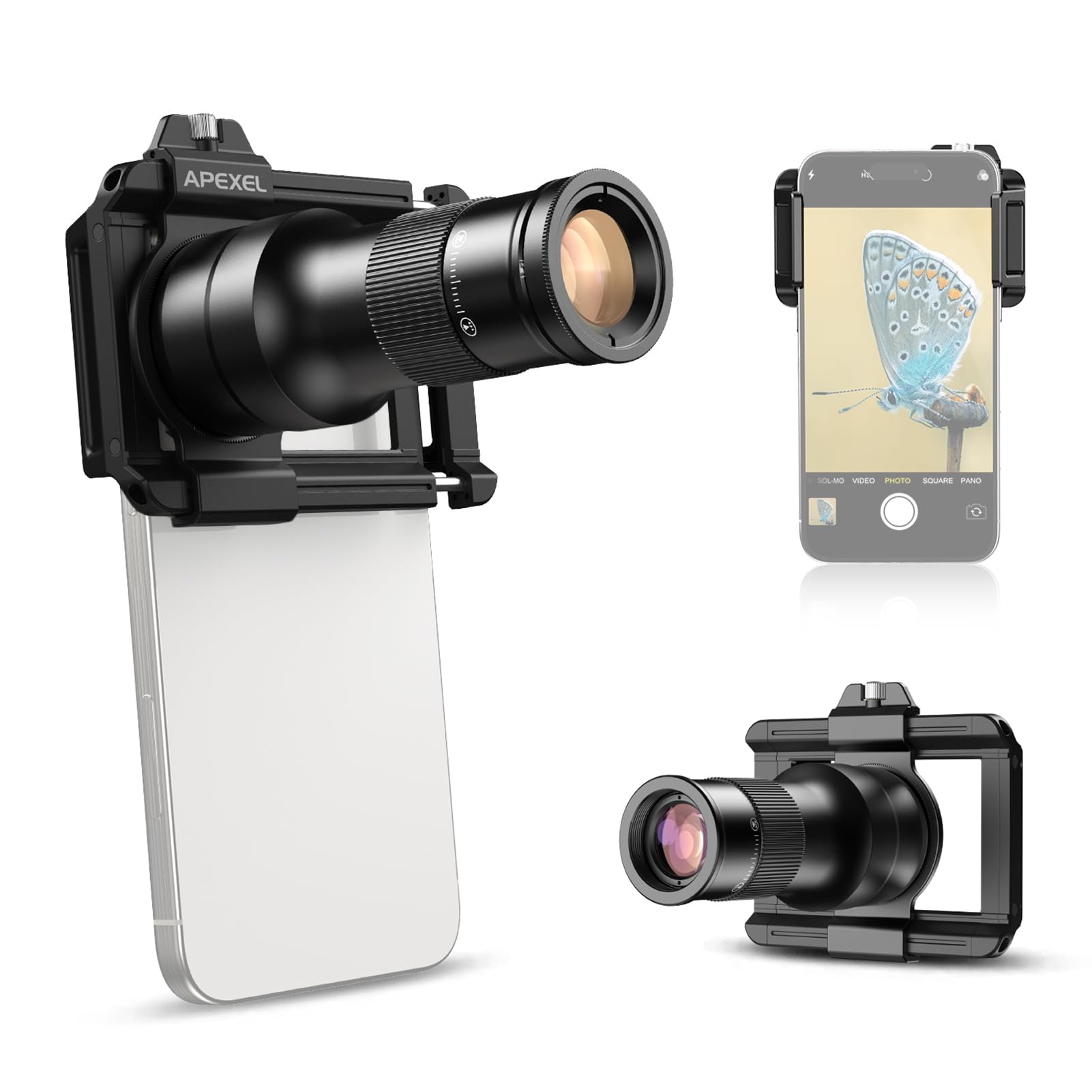 Objectif téléobjectif 6X pour camping et randonnée avec kit macro 150mm pour smartphone