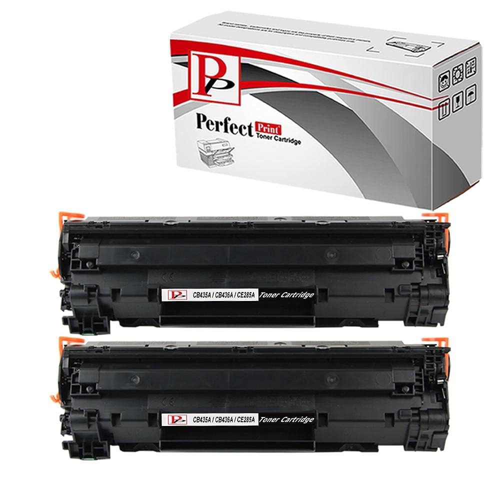 PerfectPrint Compatible Toner Cartridge Replacement for HP Laserjet PRO M1130 M1132 M1210 M1210MFP M1212NF M1213NF P1100 P1102 P1102W, 1600 CE285A 85A (Black, 2-pack)