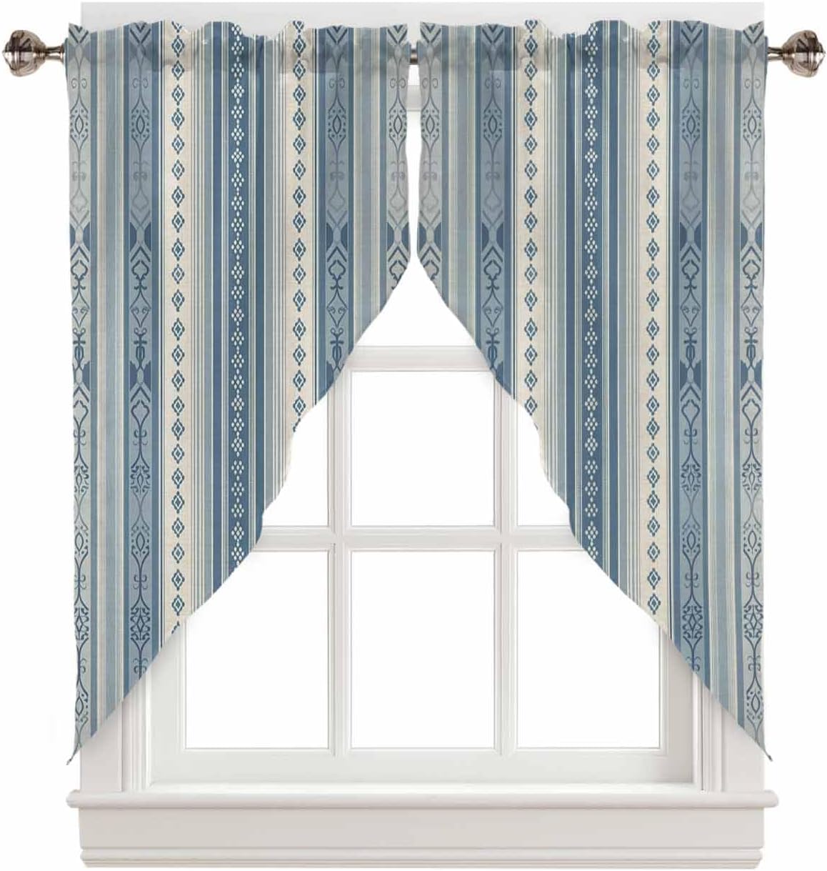Swag Kitchen Curtain Valances for Windows, Boho