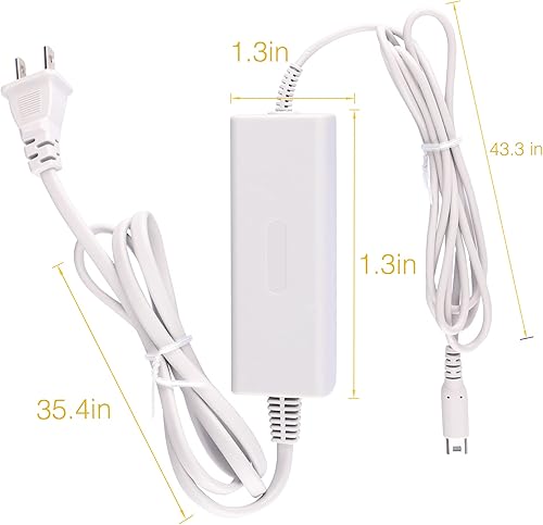 Miniatura 2 de Charger Kits for Wii U Gamepad, AC Power Adapter Charger and USB Charging Cord for Nintendo Wii U Gamepad Remote Controller