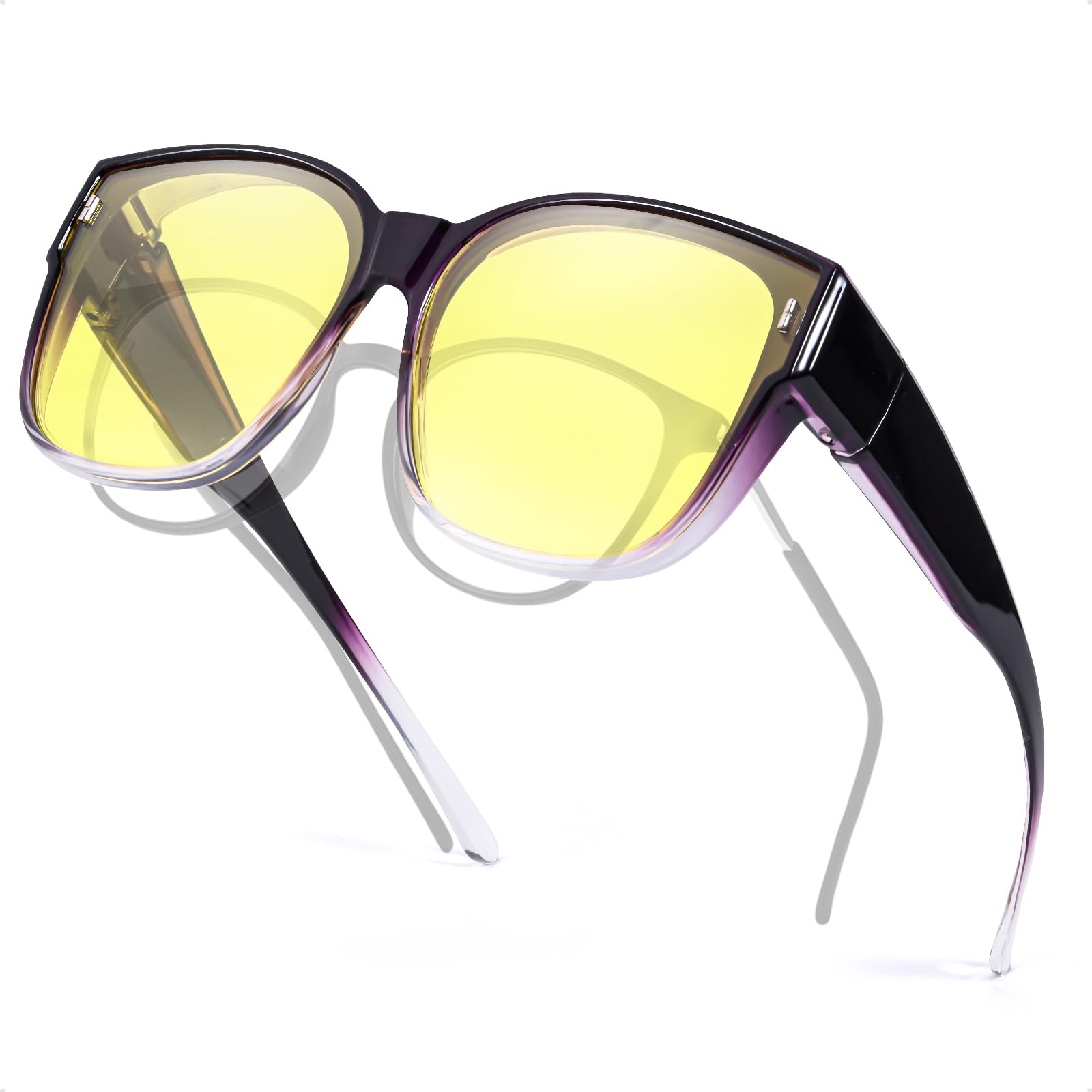 Lunettes Conduite De Nuit - Verres Réversibles Pour Porteurs De