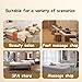 Massage Bed Cover with Face Hole, 4pcs Beauty Salon Bedding Set，Knitted cotton Full Wrap Massage Table Skirt Spa Bed Cover SPA Couch Cover White + Gray Square bedside 190*80cm (74.8*31.5in)