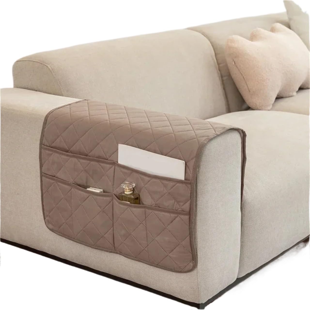 Zovloer Arm Chair Covers 2pcs Water Resistant Sofa Armrest Covers Anti-dirt Arm Couch Protector Recliner Chair Cover For Living Room For Recliner Armchairs Sofas Couch(A5 coffee)