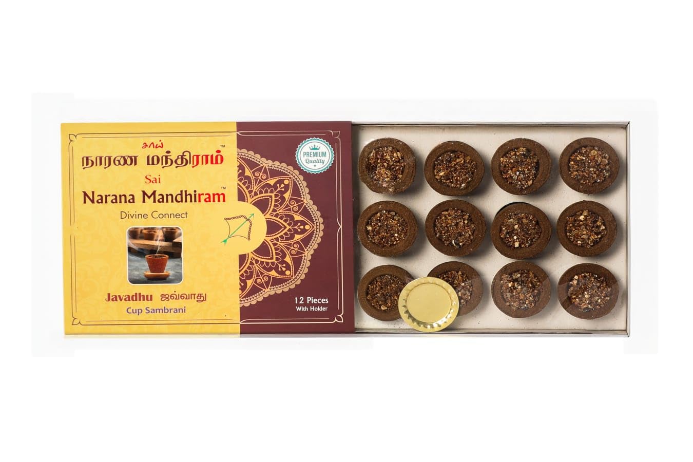 Divine Connect Javadhu Cup Sambrani | Traditional Herbal Cup Incense with Natural Sambrani Filling | Long Burning Duration & Aroma | Suitable for for Home & Temple | Cup Shaped-image-43