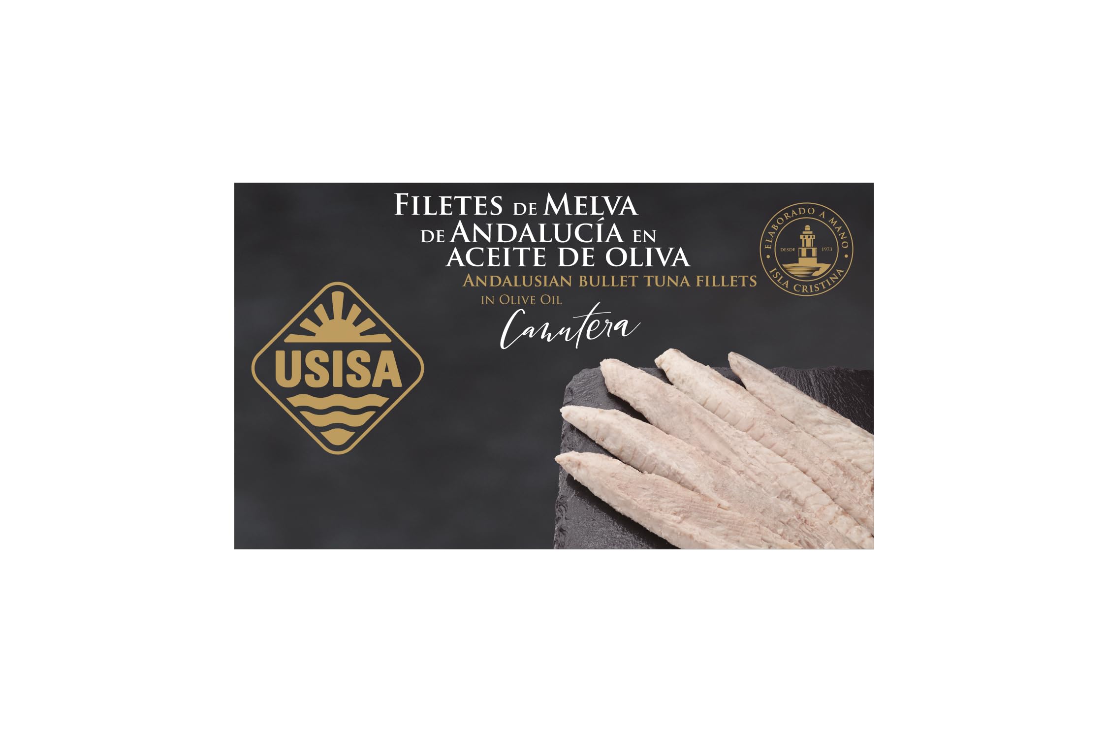 Filetes de Melva Canutera de Andalucía en Aceite de Oliva - Pack de 5 Latas x 120g - USISA - Conserva de Pescado