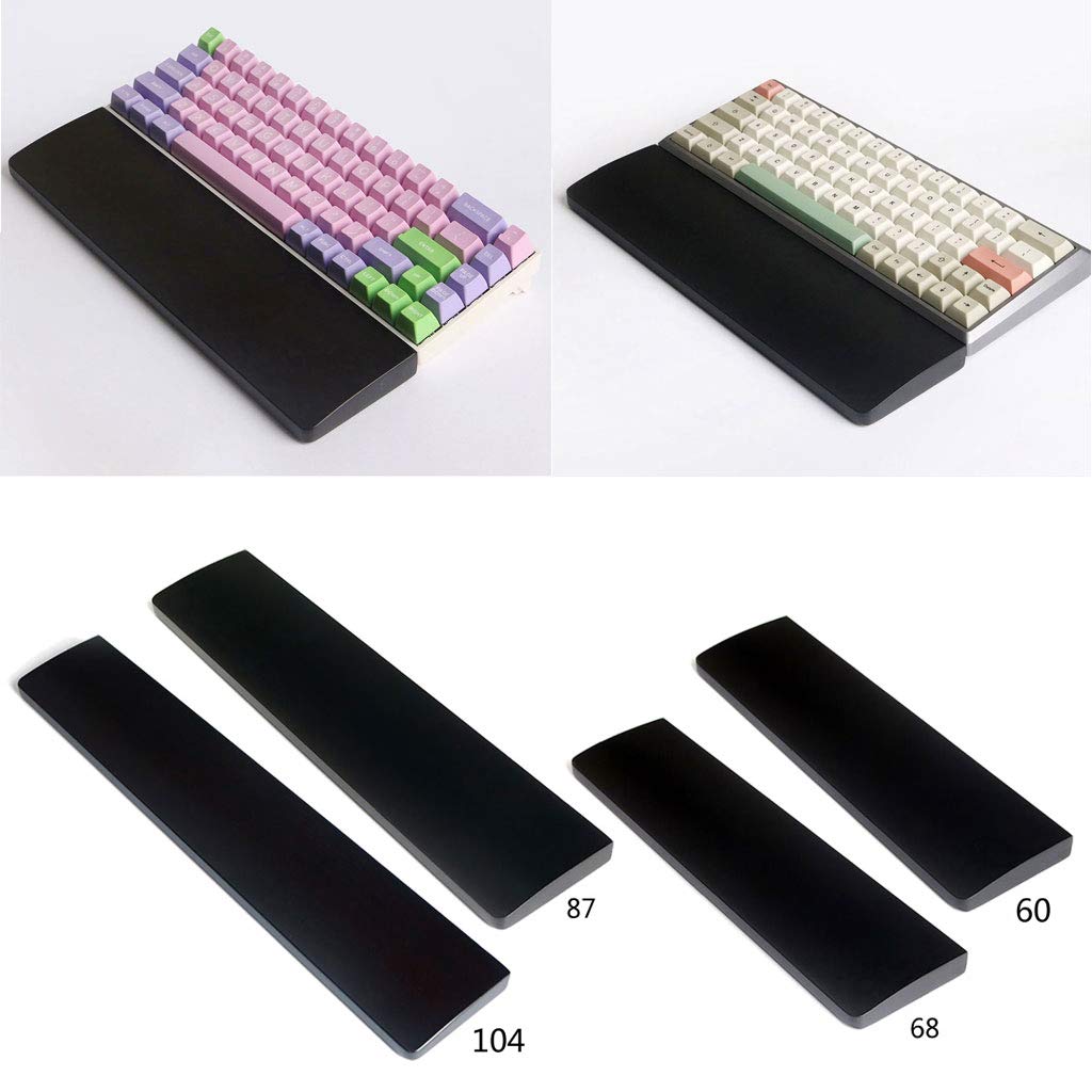 1 Set Handgelenk-Schutzpolster, rutschfeste Holzauflage, Tastaturzubehör, verschleißfest, Holz, schwarze Handgelenkauflage