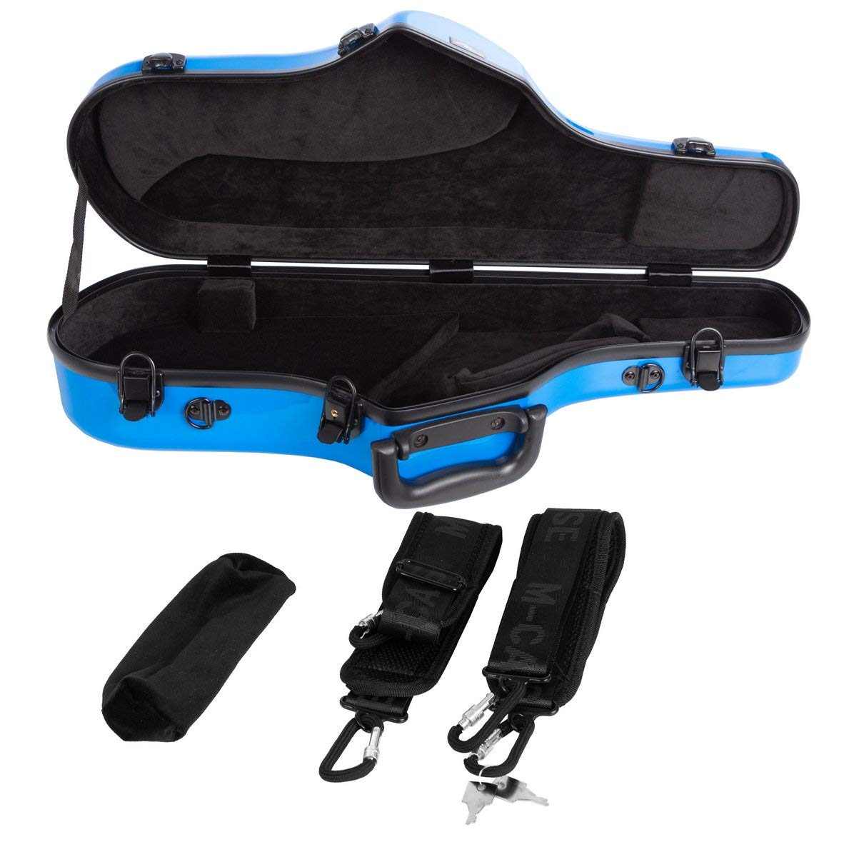 Estuche para Saxofón Alto fibra de vidrio Ultra Light blue light M-Case