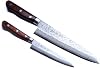 Yoshihiro VG10 16 Layer Hammered Damascus Stainless Steel Gyuto 8.25'' (210mm) Japanese Chefs Knife & Paring Utility Knife 3.2'' (80mm) SET