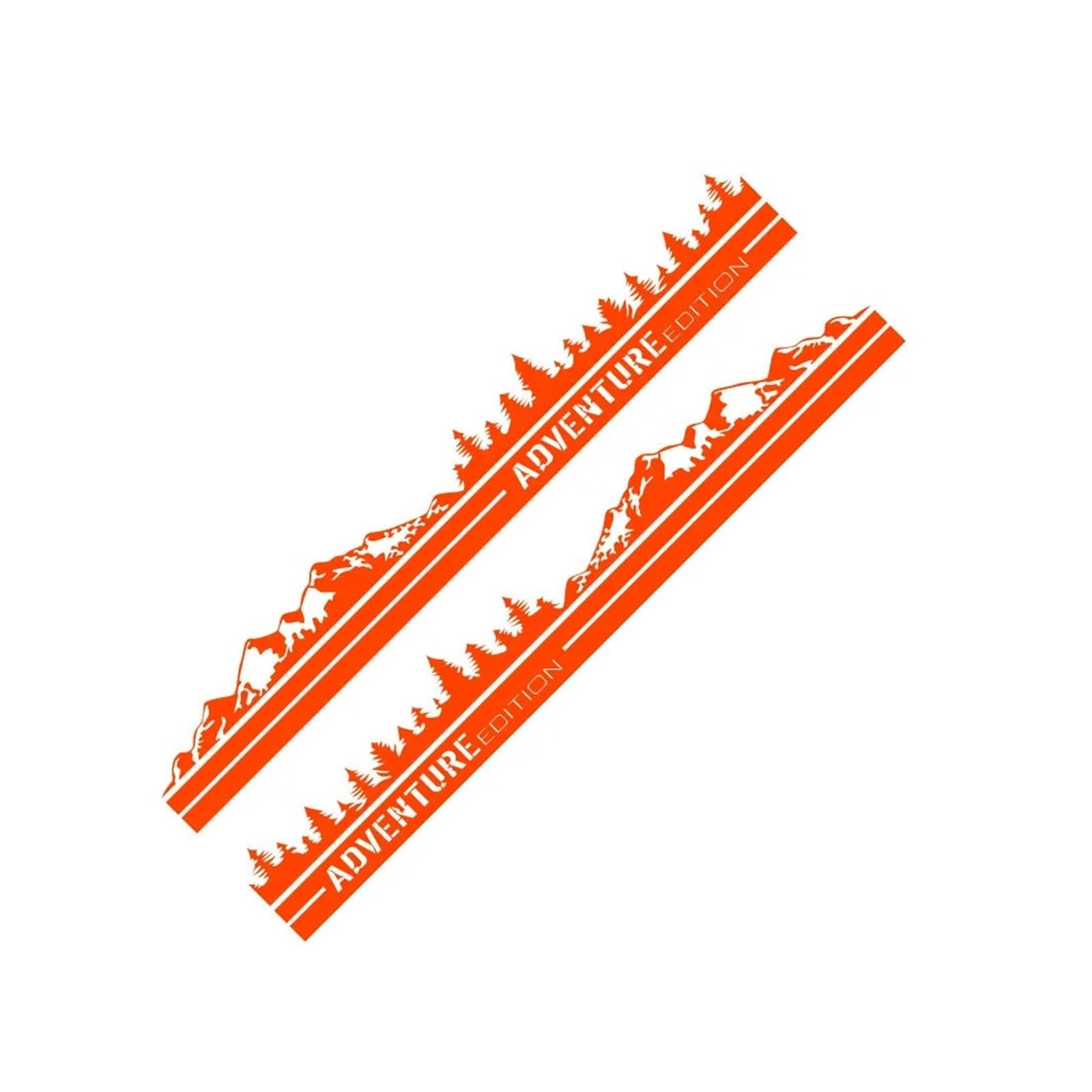 Stickers voiture pour Caddy Camper Van, lot de 2 autocollants vinyle orange pour road trip